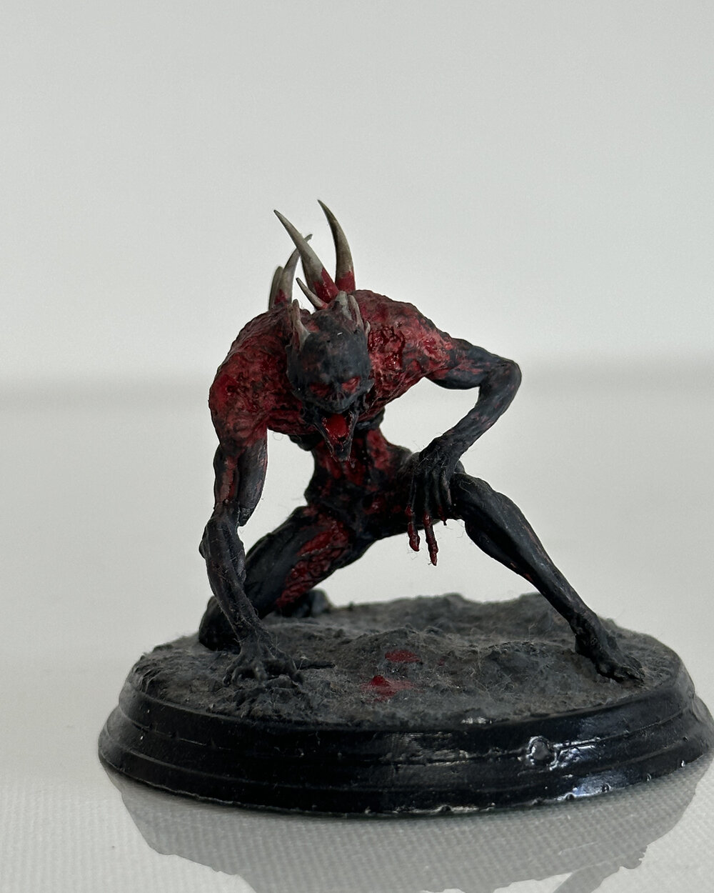 Painted miniature — crimson demon