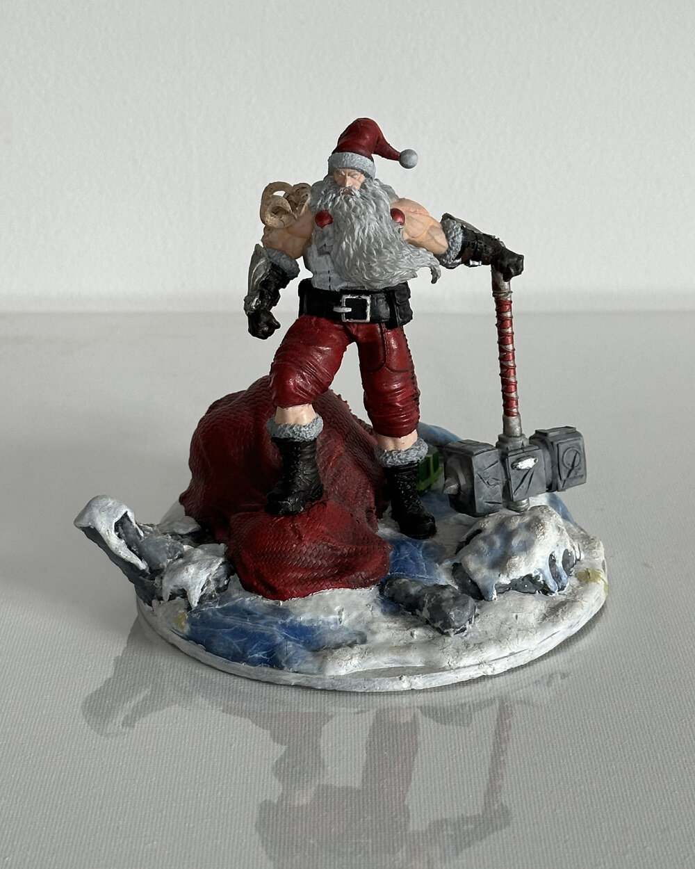 Painted miniature — warrior santa